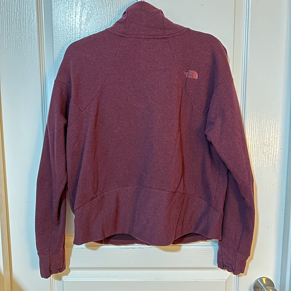 The North Face Maroon Quarter Zip Sweatshirt | Size Large - Picture 3 of 3